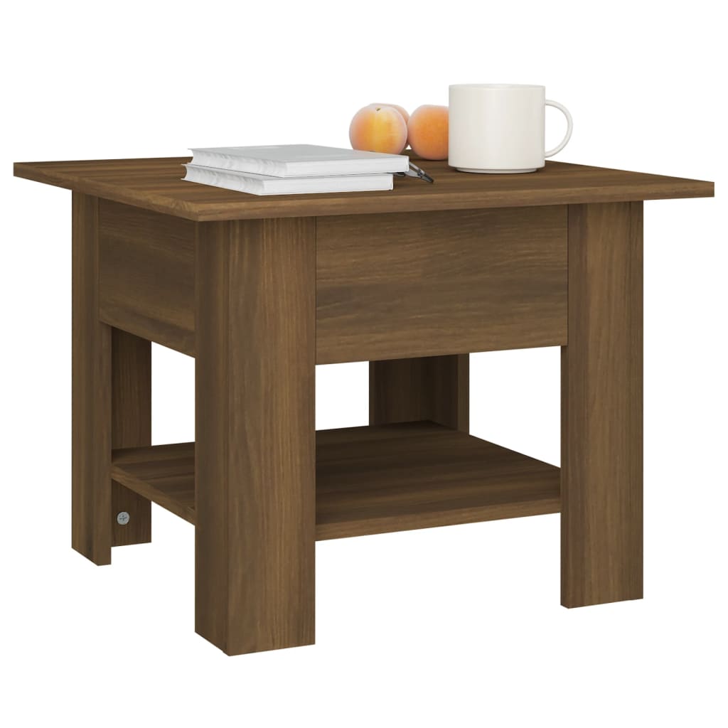 Table basse chêne marron 55x55x42 cm bois d'ingénierie Tables basses vidaXL   