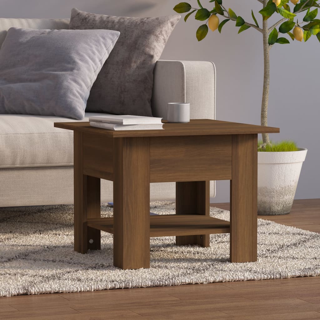 Table basse chêne marron 55x55x42 cm bois d'ingénierie Tables basses vidaXL   