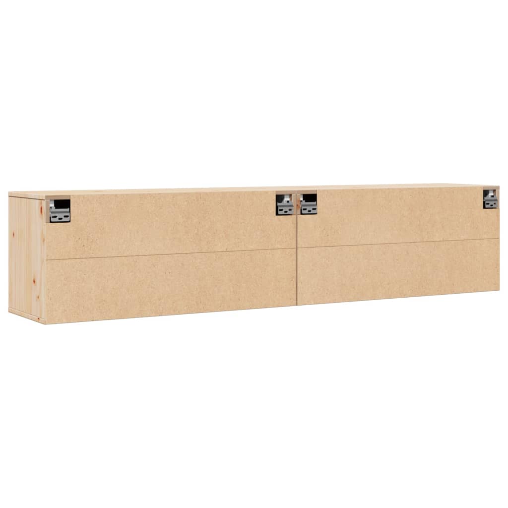 Armoires murales 2 pcs 80x30x35 cm Bois de pin massif Étagères murales & corniches vidaXL