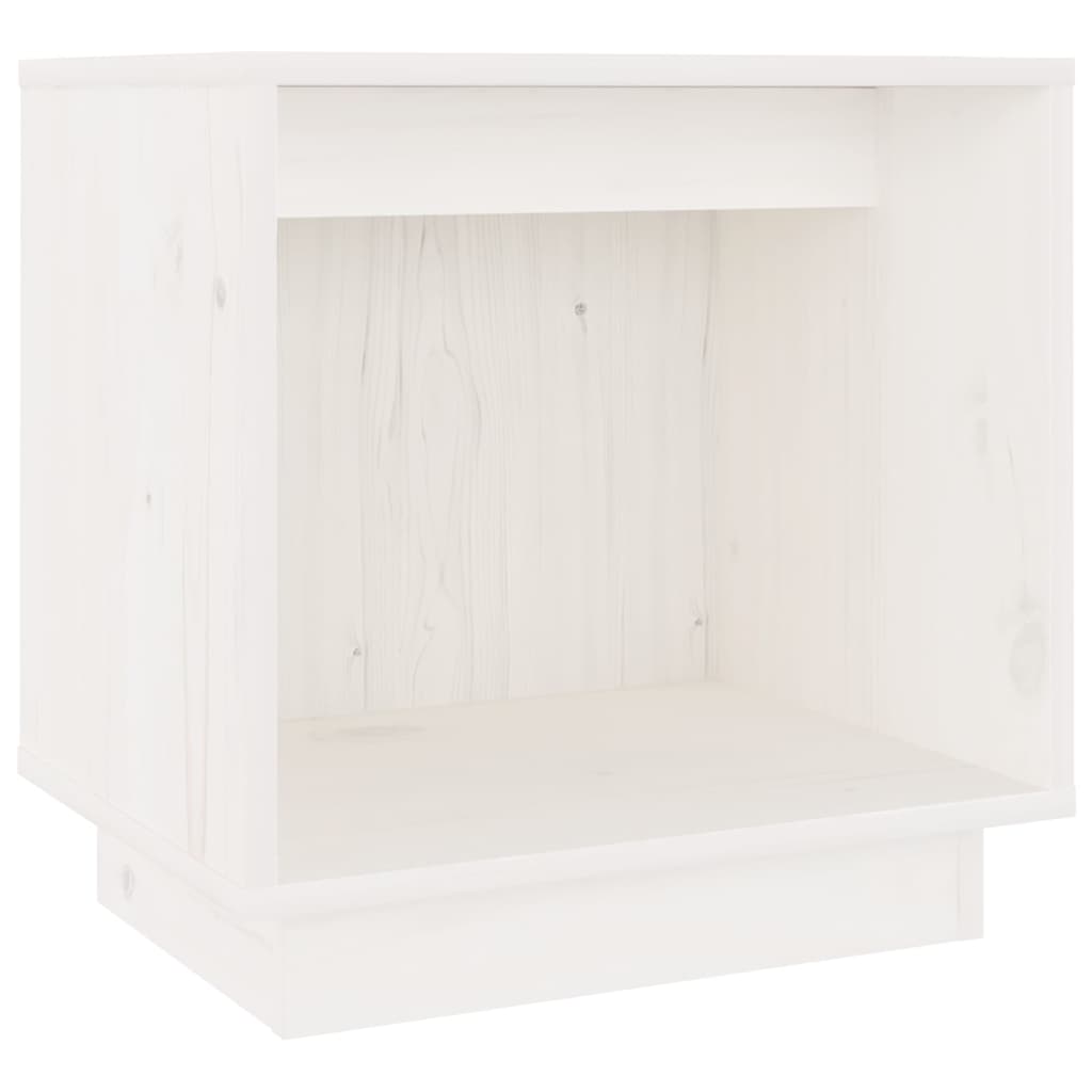 Table de chevet Blanc 40x30x40 cm Bois de pin solide Tables de chevet vidaXL   