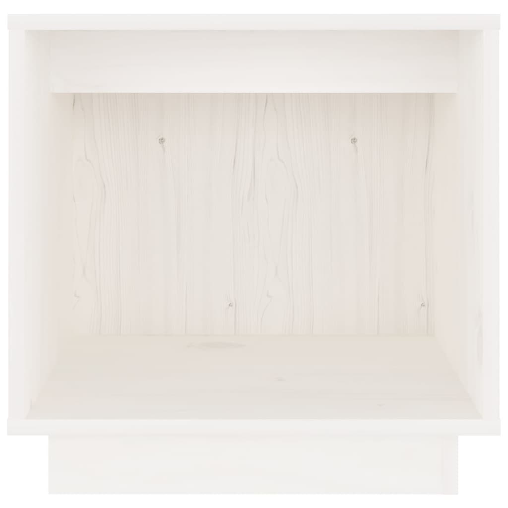 Table de chevet Blanc 40x30x40 cm Bois de pin solide Tables de chevet vidaXL   