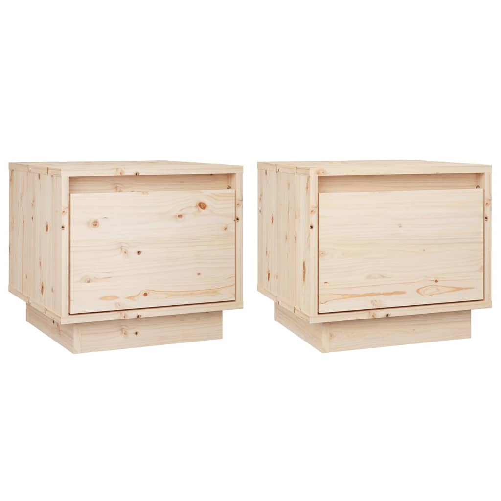 Tables de chevet 2 pcs 35x34x32 cm Bois de pin solide Tables de chevet vidaXL