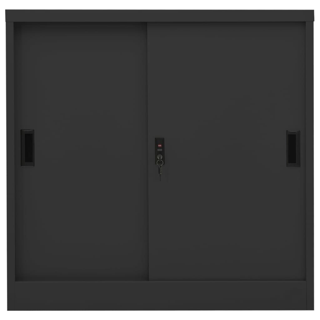 Armoire à portes coulissantes avec jardinière Anthracite Acier Casiers & armoires de rangement vidaXL   