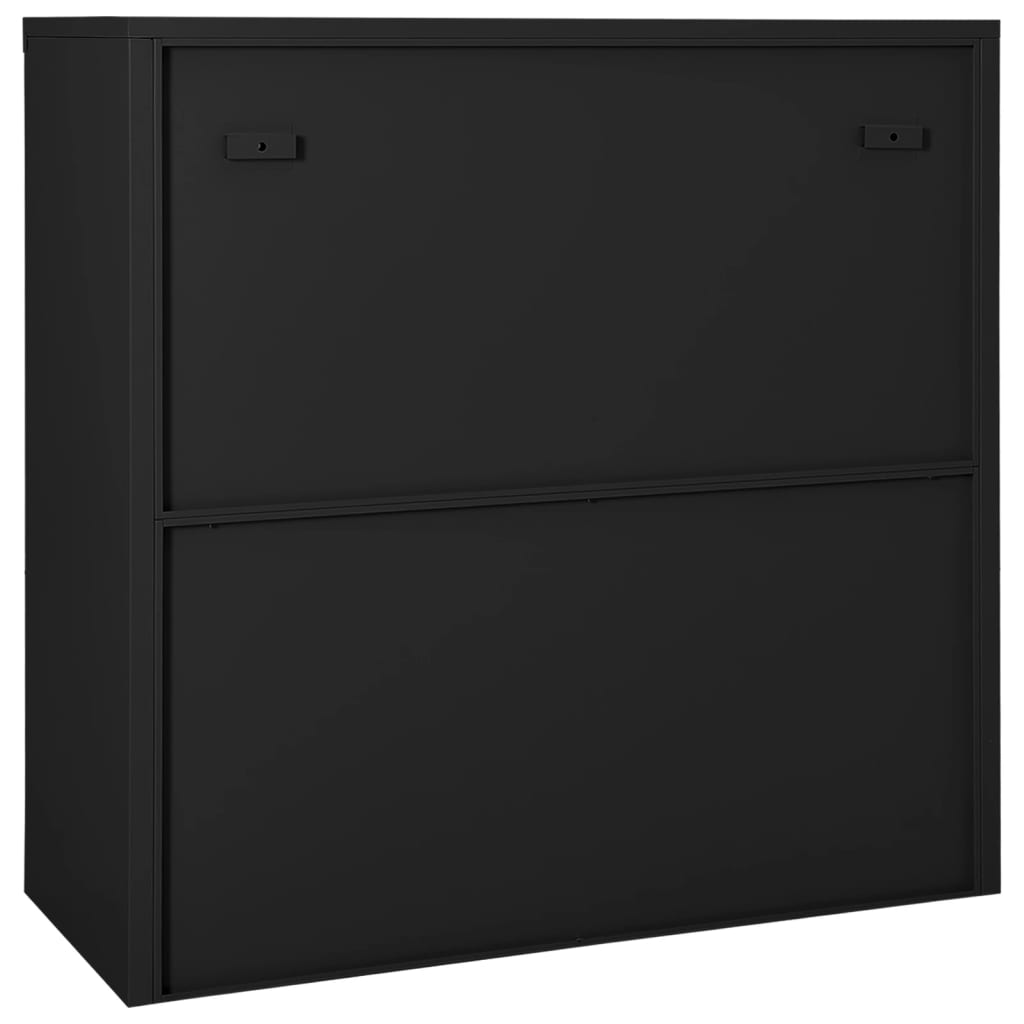 Armoire à portes coulissantes avec jardinière Anthracite Acier Casiers & armoires de rangement vidaXL   