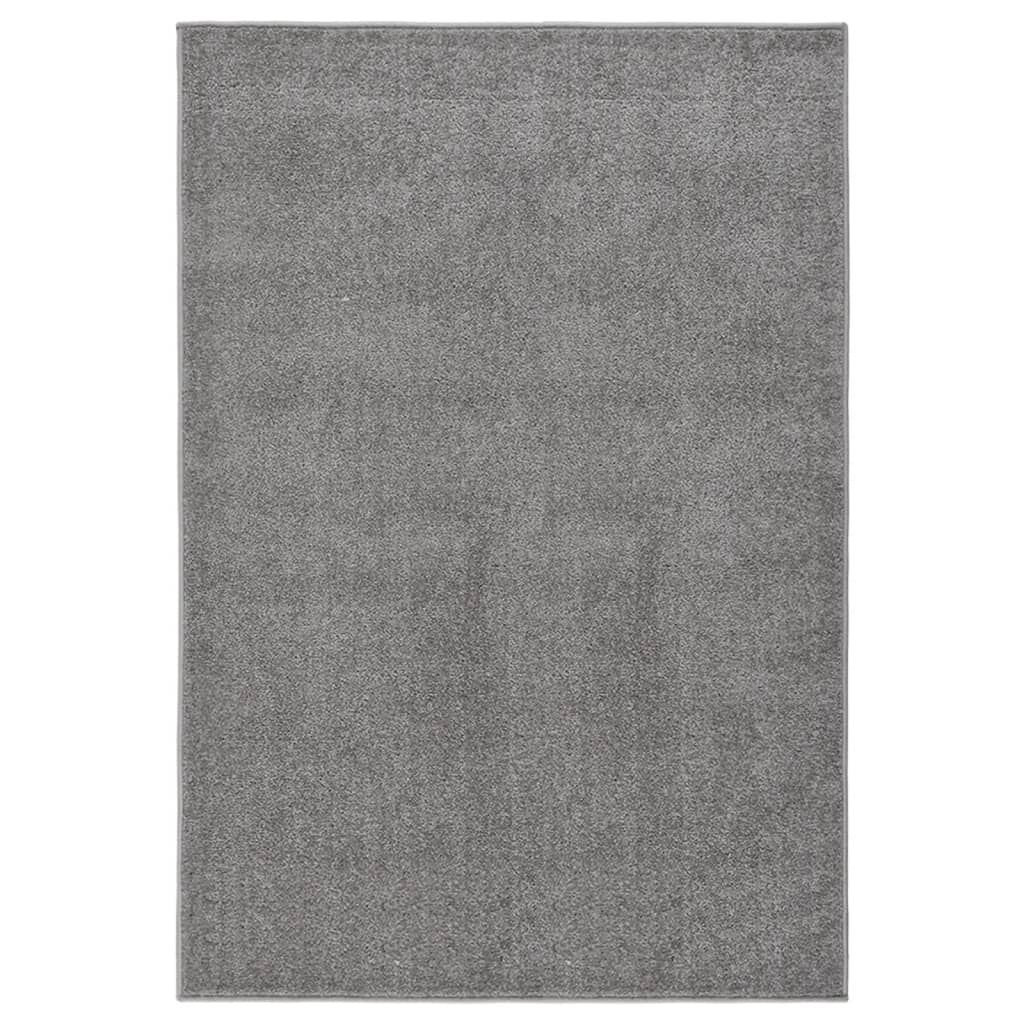 Tapis à poils courts 160x230 cm Gris Tapis vidaXL   