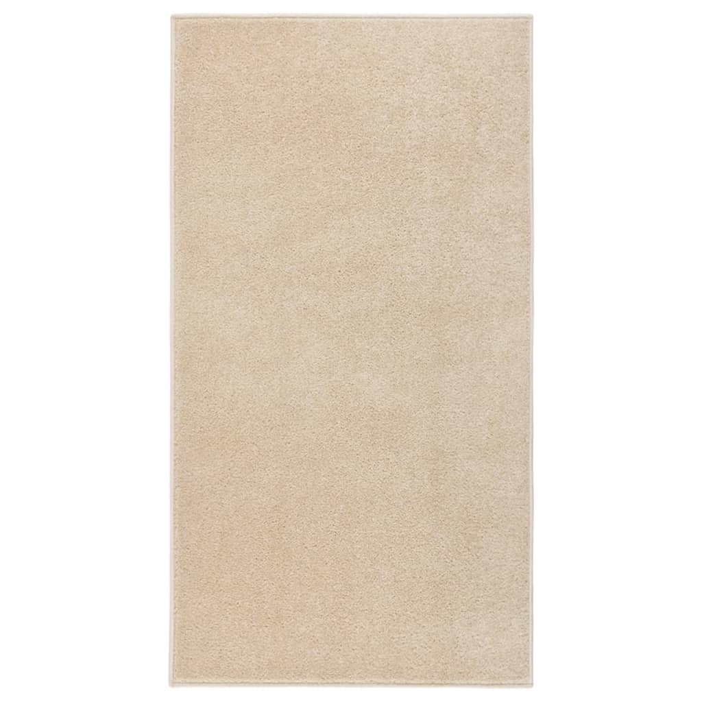 Tapis à poils courts 80x150 cm Beige Tapis vidaXL   