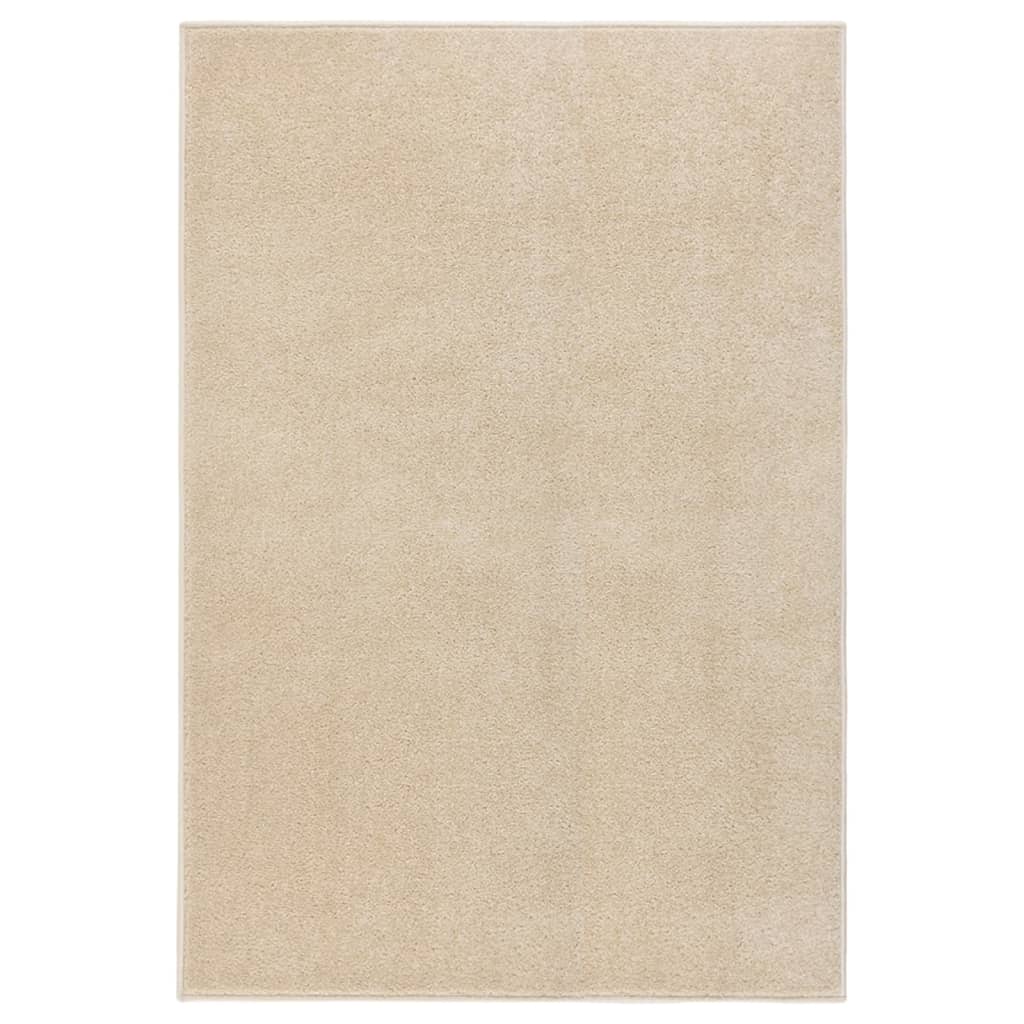 Tapis à poils courts 160x230 cm Beige Tapis vidaXL   