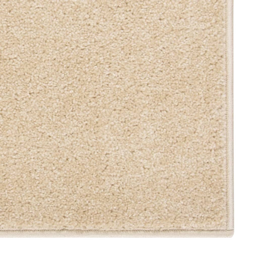 Tapis à poils courts 160x230 cm Beige Tapis vidaXL   