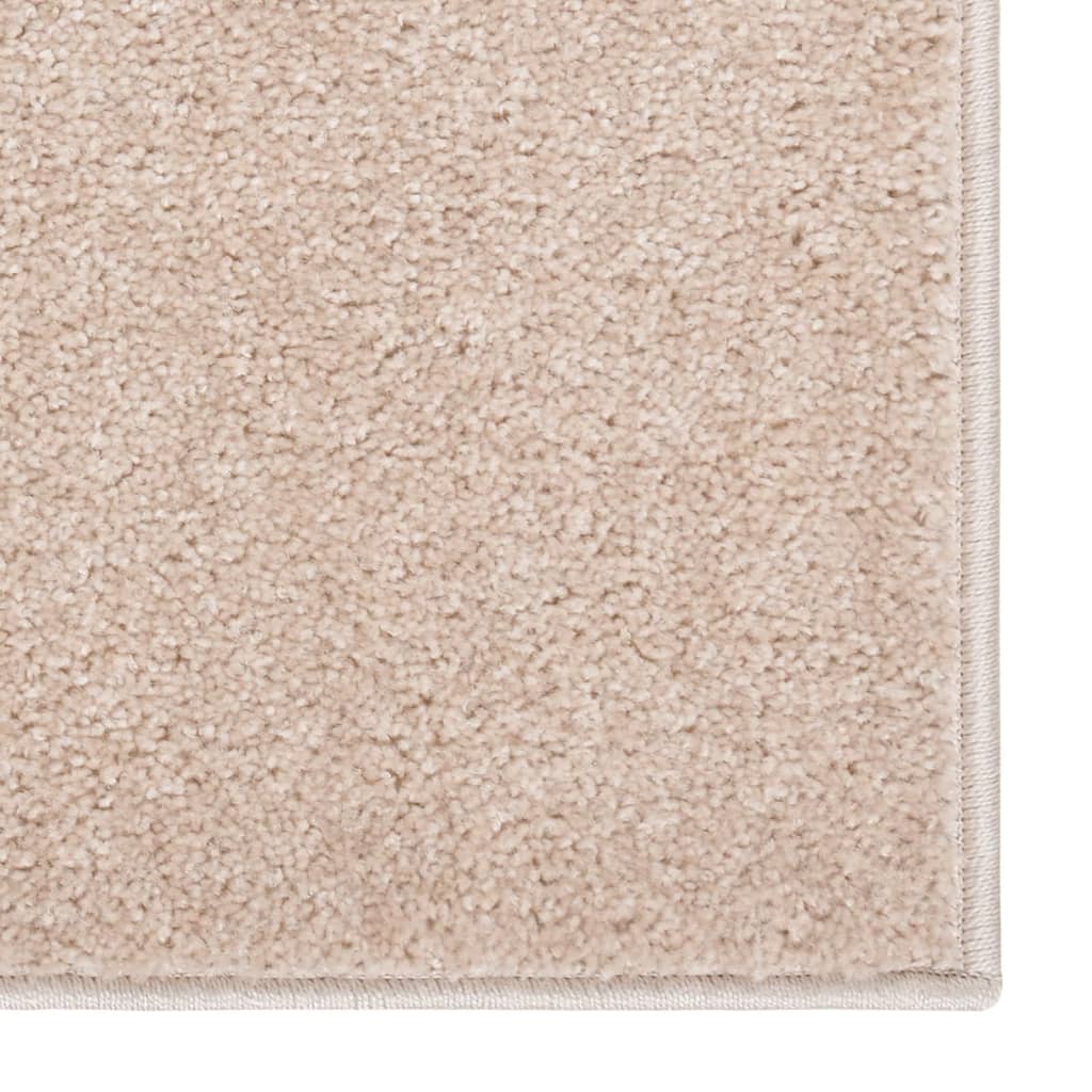 Tapis à poils courts 80x150 cm Beige foncé Tapis vidaXL   