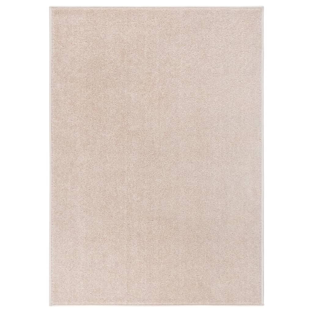 Tapis à poils courts 140x200 cm Beige foncé Tapis vidaXL   