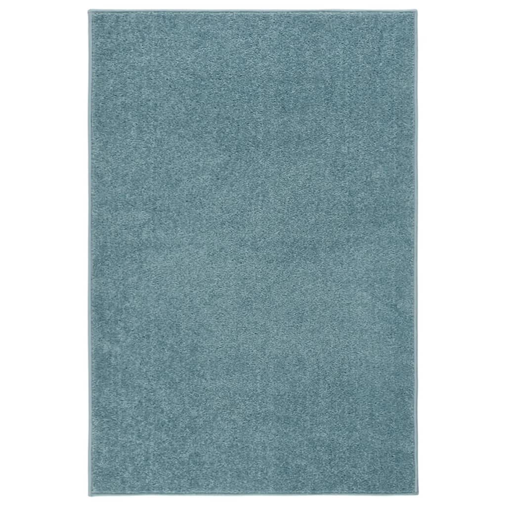 Tapis à poils courts 160x230 cm Bleu Tapis vidaXL   