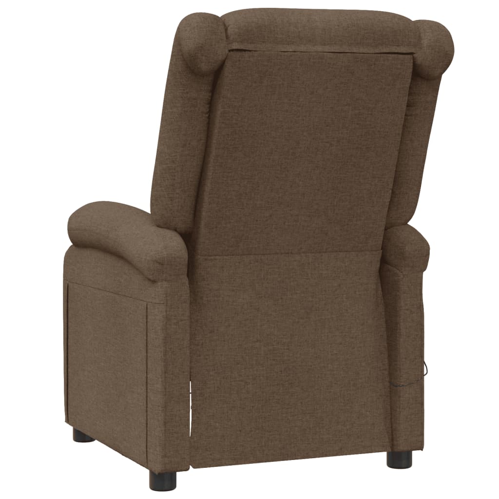 Fauteuil de massage Marron Tissu Fauteuils électriques vidaXL   