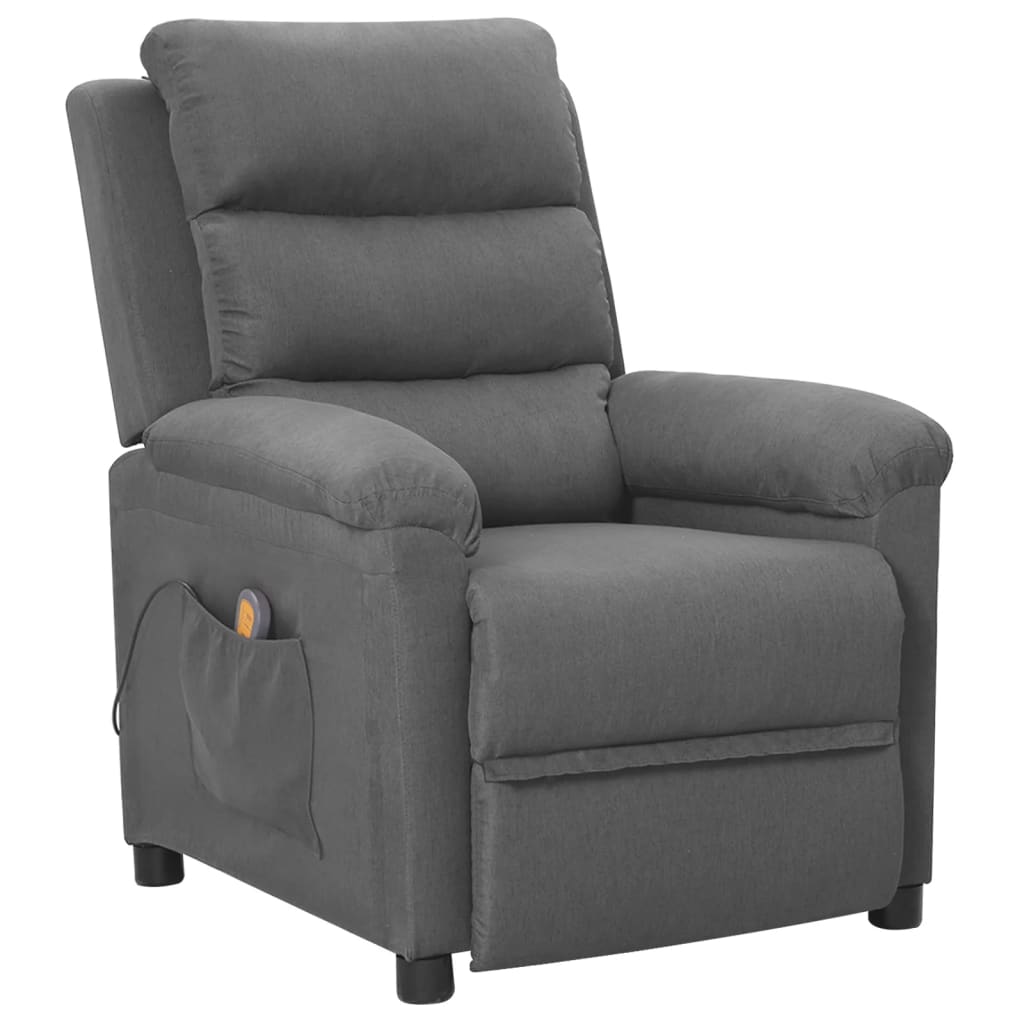 Fauteuil de massage Gris clair Tissu Fauteuils électriques vidaXL   