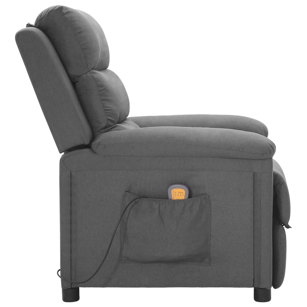 Fauteuil de massage Gris clair Tissu Fauteuils électriques vidaXL   