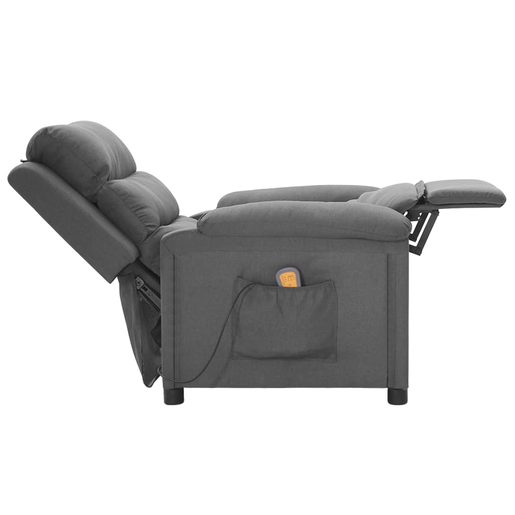 Fauteuil de massage Gris clair Tissu Fauteuils électriques vidaXL   