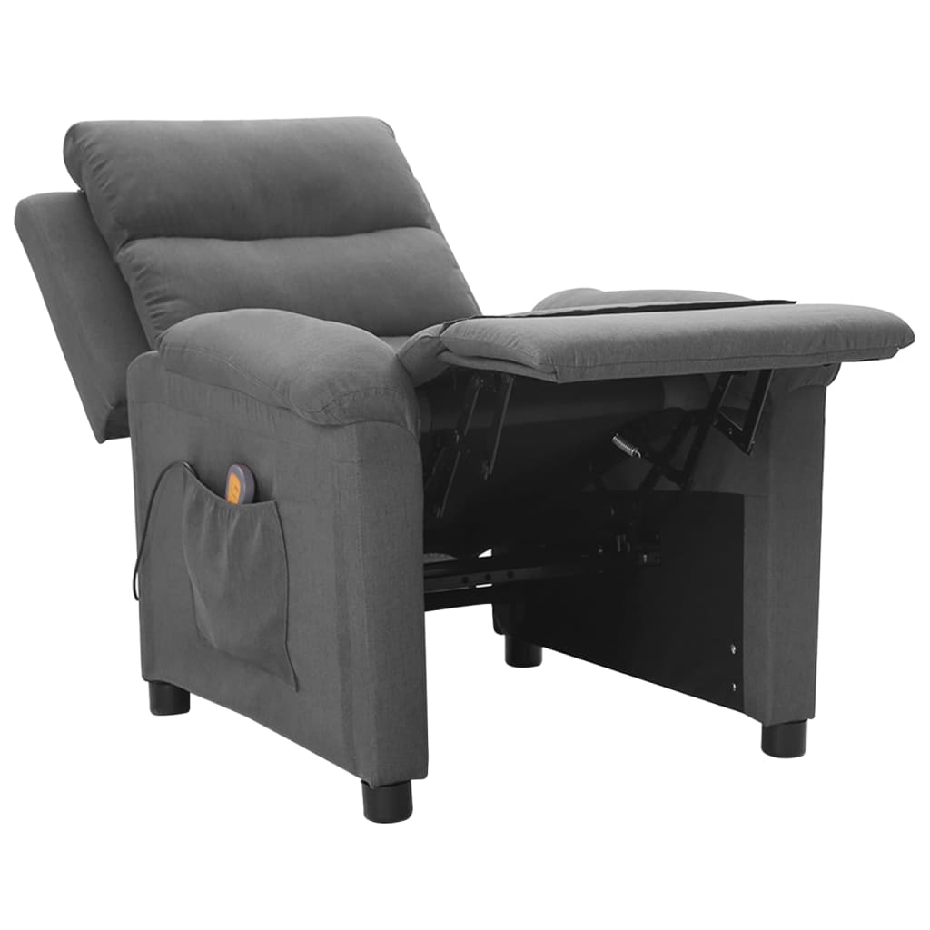 Fauteuil de massage Gris clair Tissu Fauteuils électriques vidaXL   