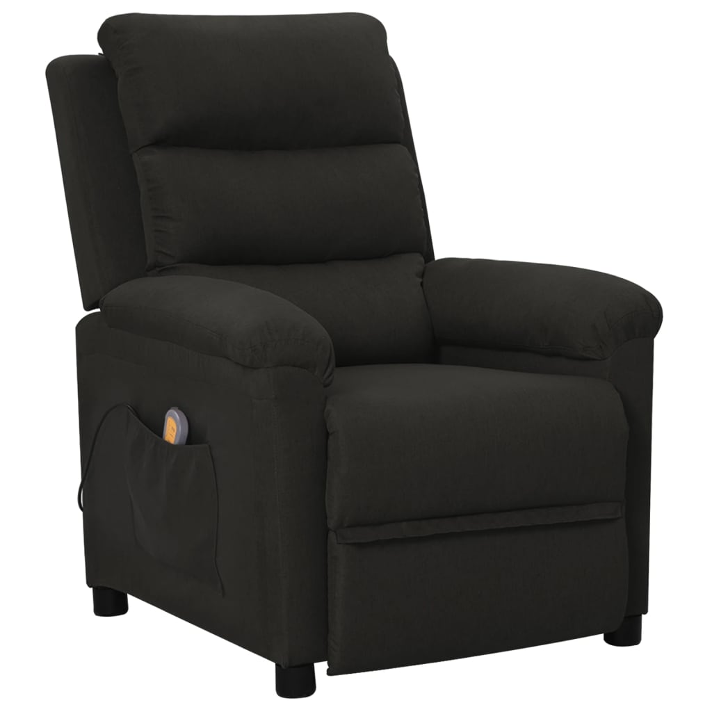 Fauteuil de massage Noir Tissu Fauteuils électriques vidaXL   