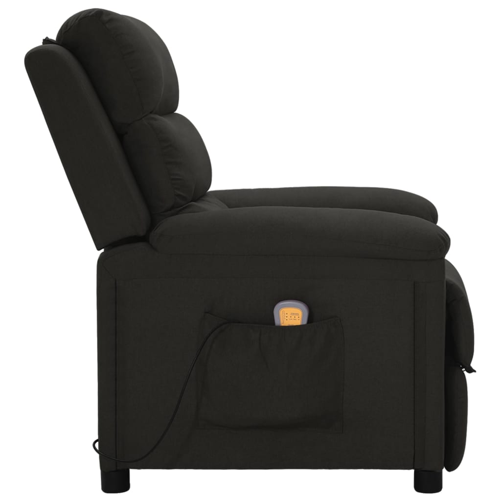 Fauteuil de massage Noir Tissu Fauteuils électriques vidaXL   