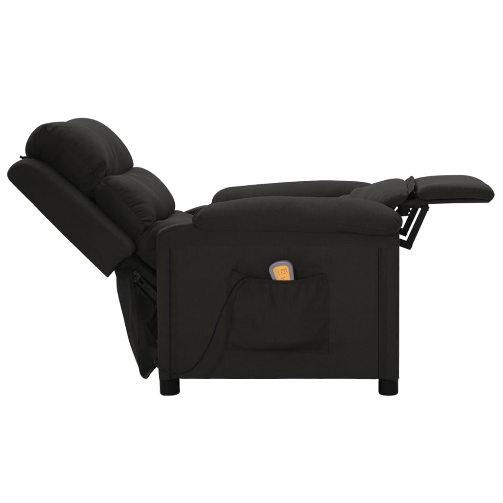 Fauteuil de massage Noir Tissu Fauteuils électriques vidaXL   