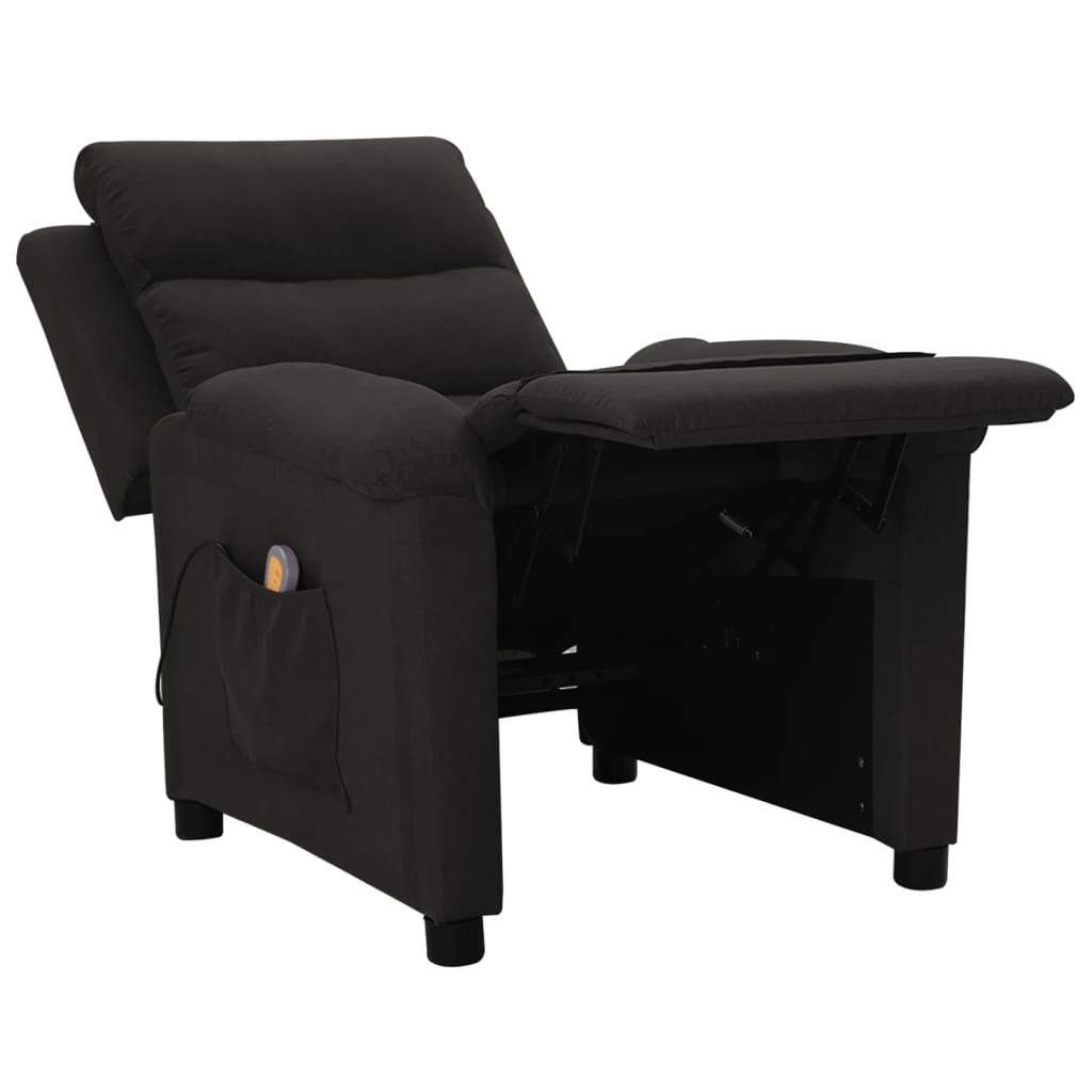 Fauteuil de massage Noir Tissu Fauteuils électriques vidaXL   