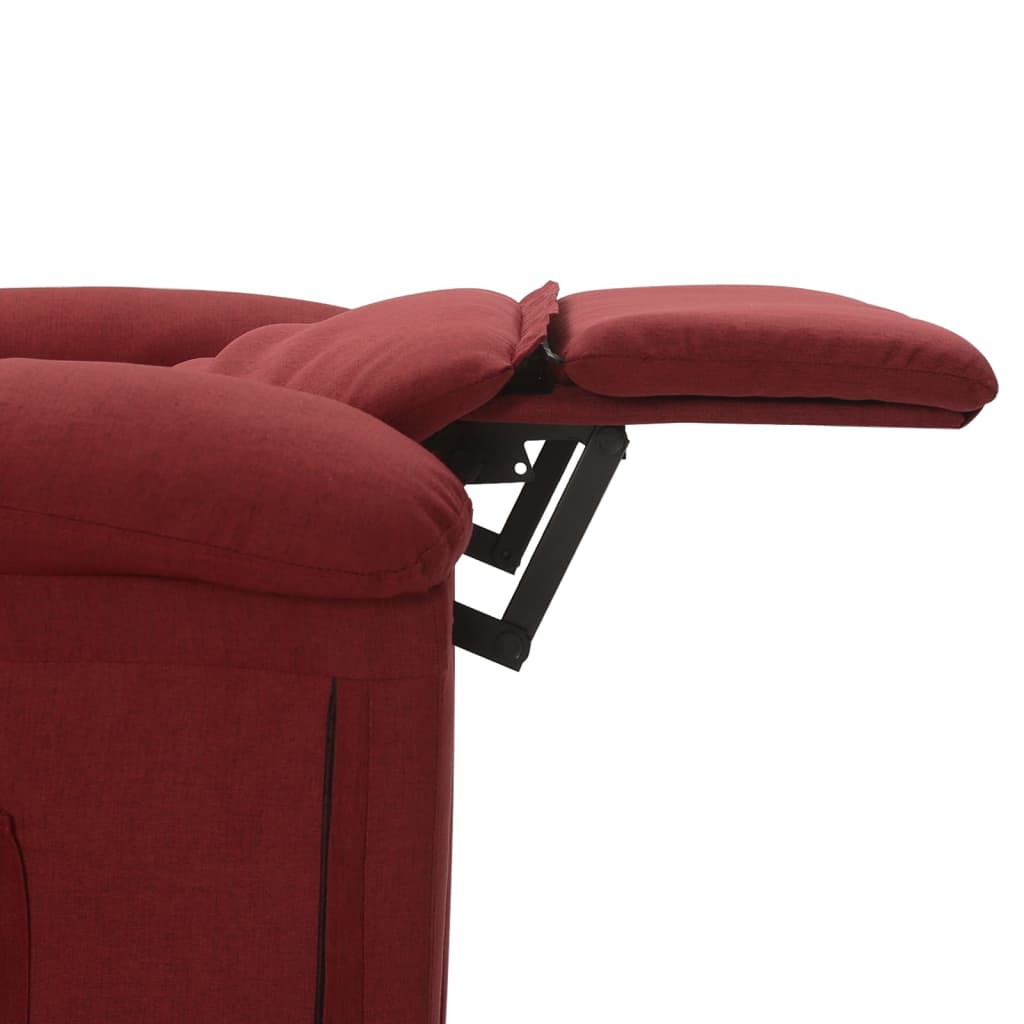 Fauteuil de massage Rouge bordeaux Tissu Fauteuils électriques vidaXL   