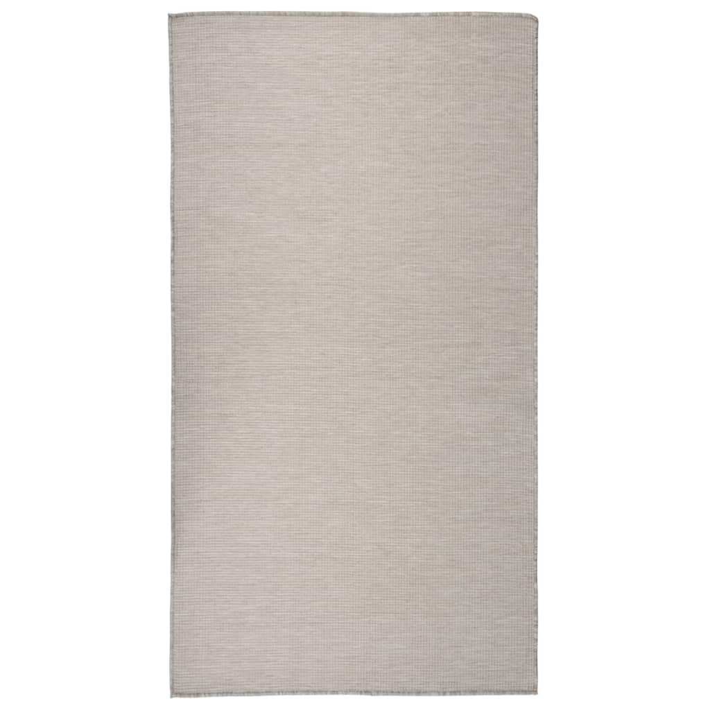 Tapis à tissage plat d'extérieur 80x150 cm Taupe Tapis vidaXL   