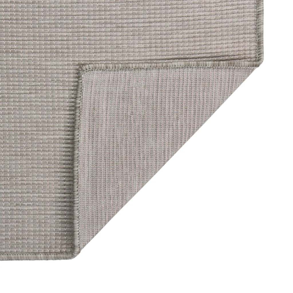 Tapis à tissage plat d'extérieur 80x150 cm Taupe Tapis vidaXL   