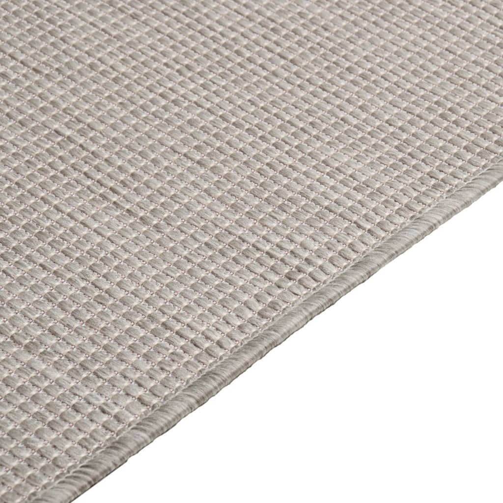 Tapis à tissage plat d'extérieur 80x150 cm Taupe Tapis vidaXL   