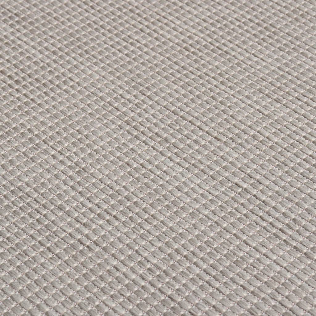 Tapis à tissage plat d'extérieur 80x150 cm Taupe Tapis vidaXL   