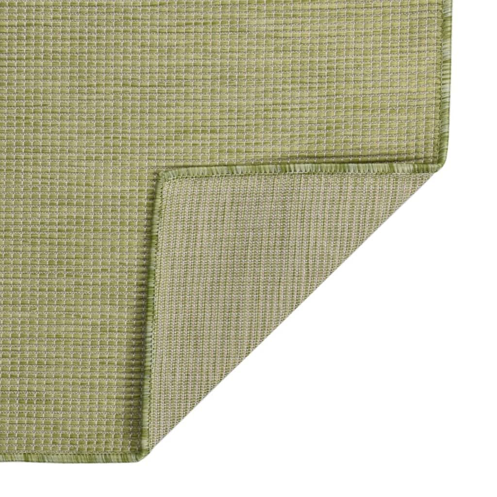 Tapis à tissage plat d'extérieur 80x150 cm Vert Tapis vidaXL   