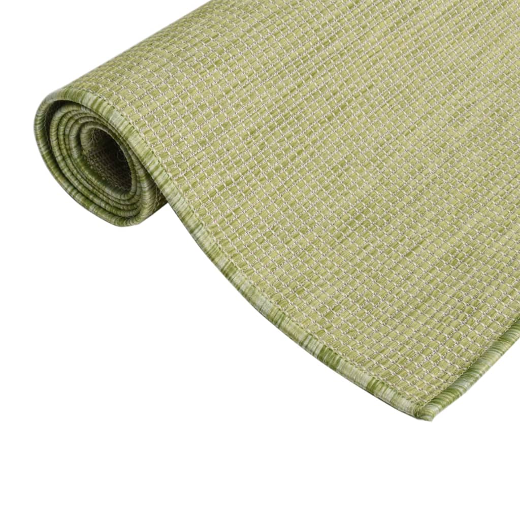 Tapis à tissage plat d'extérieur 80x150 cm Vert Tapis vidaXL   