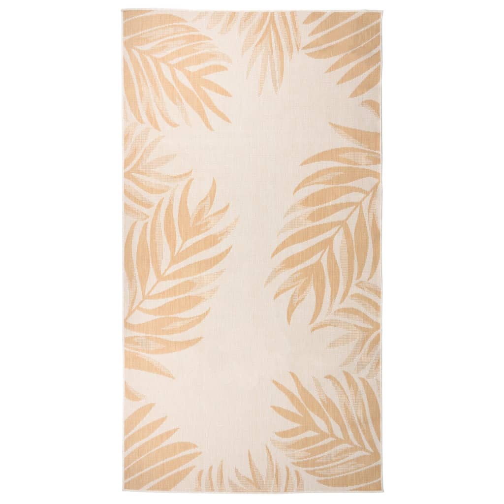 Tapis à tissage plat d'extérieur 80x150 cm Motif de feuille Tapis vidaXL   