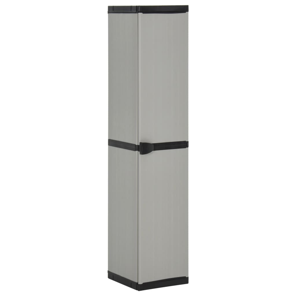 Armoire de rangement de jardin 3 étagères Gris/noir 34x40x168cm - Xios Store SNC