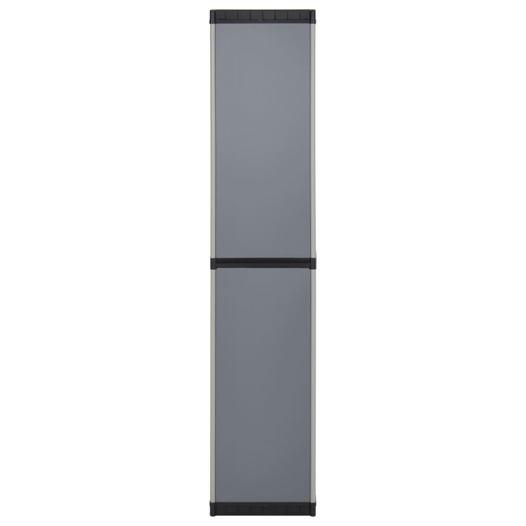 Armoire de rangement de jardin 3 étagères Gris/noir 34x40x168cm - Xios Store SNC