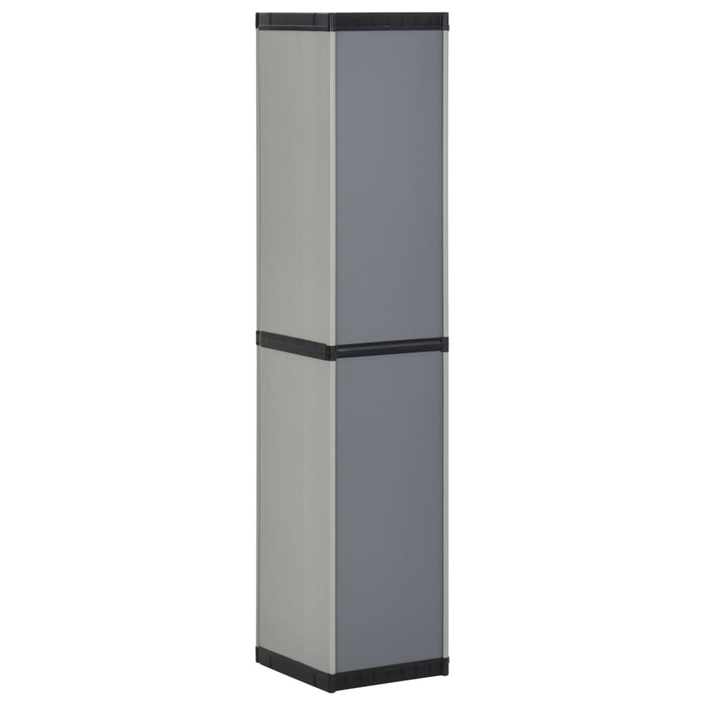 Armoire de rangement de jardin 3 étagères Gris/noir 34x40x168cm - Xios Store SNC