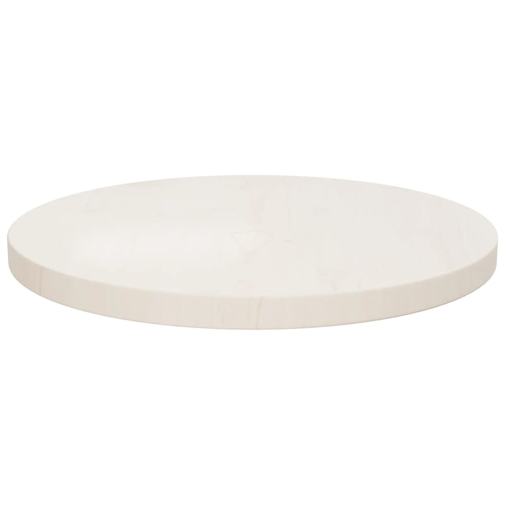 Dessus de table Blanc Ø40x2,5 cm Bois de pin massif Plateaux de table vidaXL   