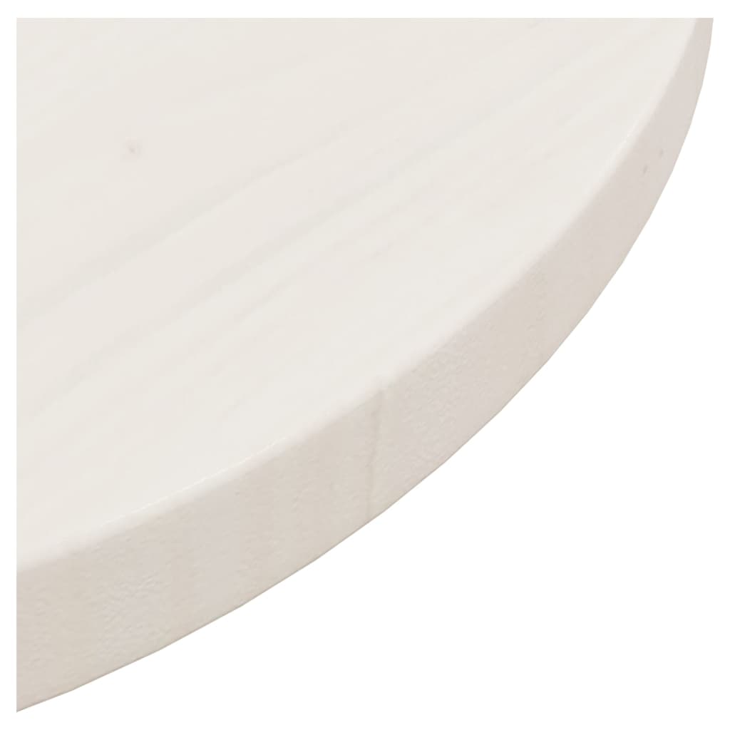 Dessus de table Blanc Ø40x2,5 cm Bois de pin massif Plateaux de table vidaXL   