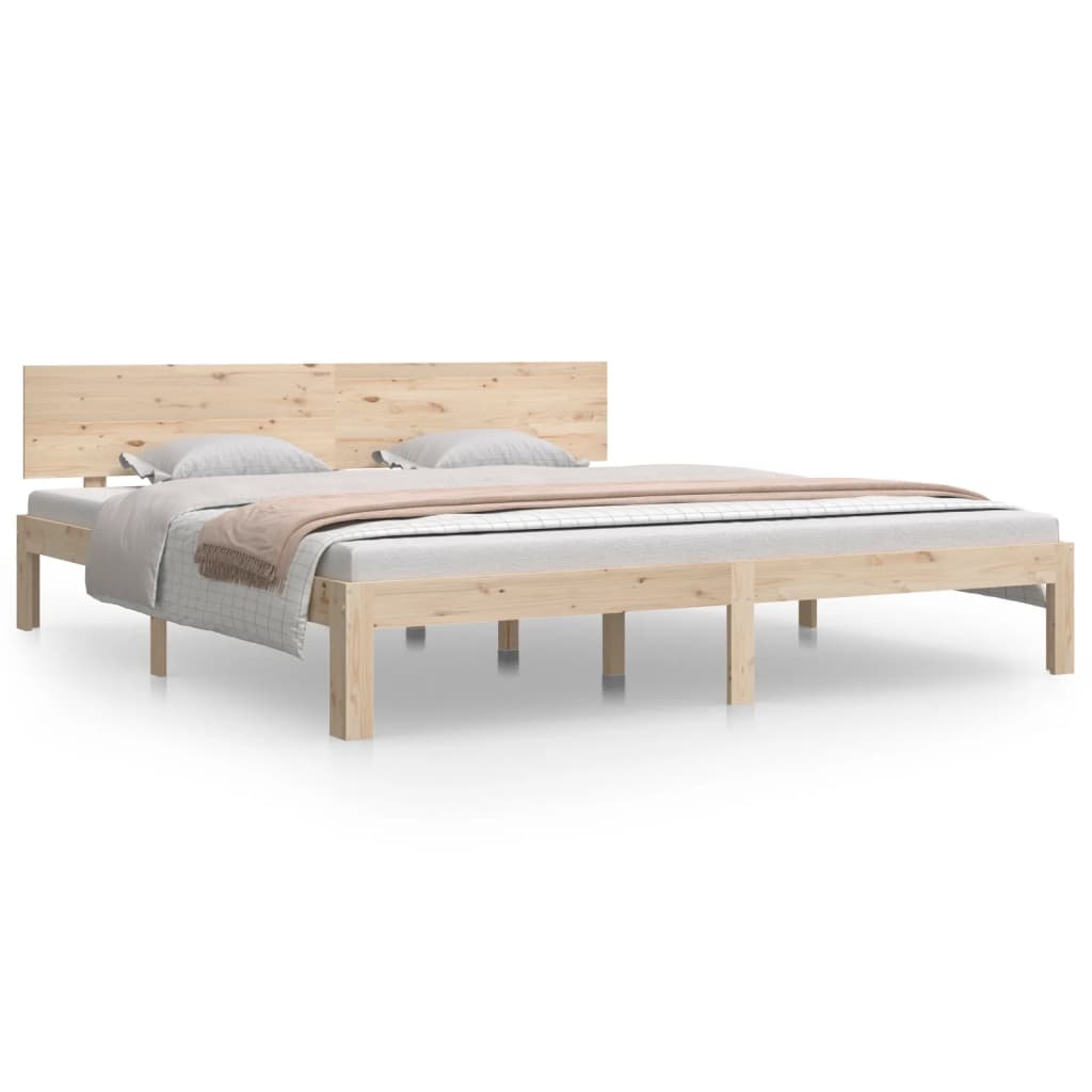 Cadre de lit bois massif 180x200 cm super king Lits & cadres de lit vidaXL   