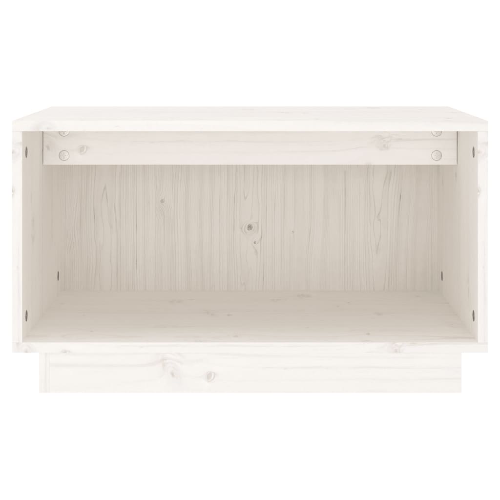 Meuble TV Blanc 60x35x35 cm Bois de pin massif Meubles TV vidaXL   