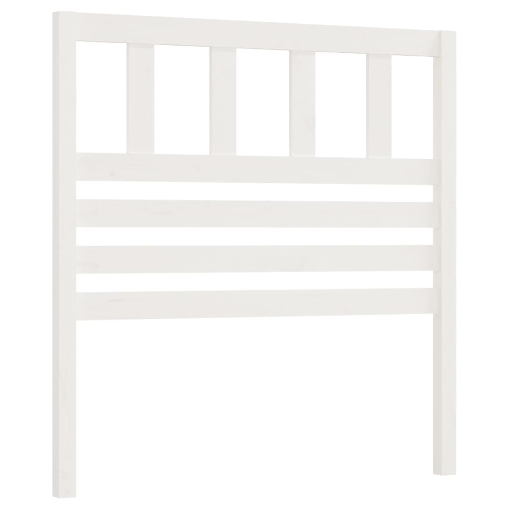 Tête de lit Blanc 81x4x100 cm Bois massif de pin Têtes et pieds de lit vidaXL   