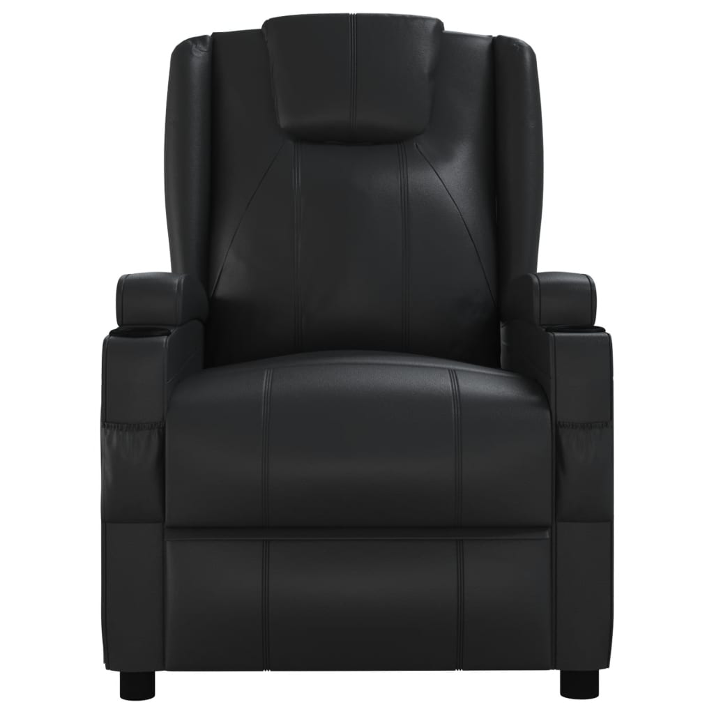 Fauteuil de massage Noir Similicuir Fauteuils électriques vidaXL   