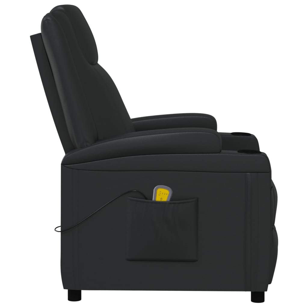 Fauteuil de massage Noir Similicuir Fauteuils électriques vidaXL   