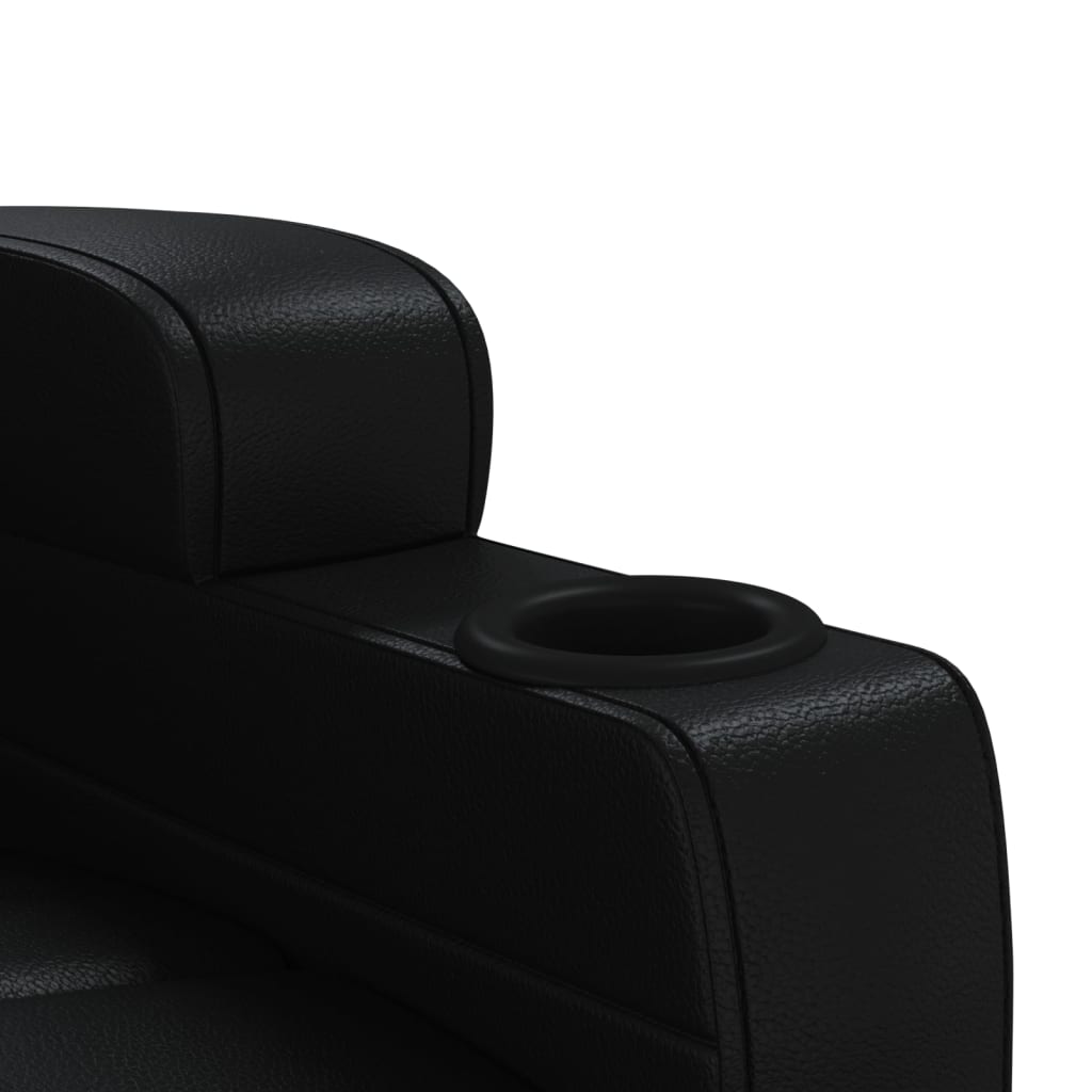 Fauteuil de massage Noir Similicuir Fauteuils électriques vidaXL   