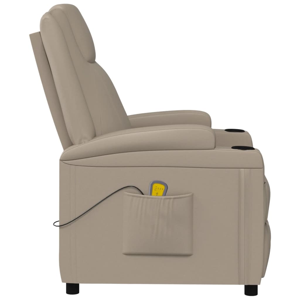 Fauteuil de massage Cappuccino Similicuir Fauteuils électriques vidaXL   