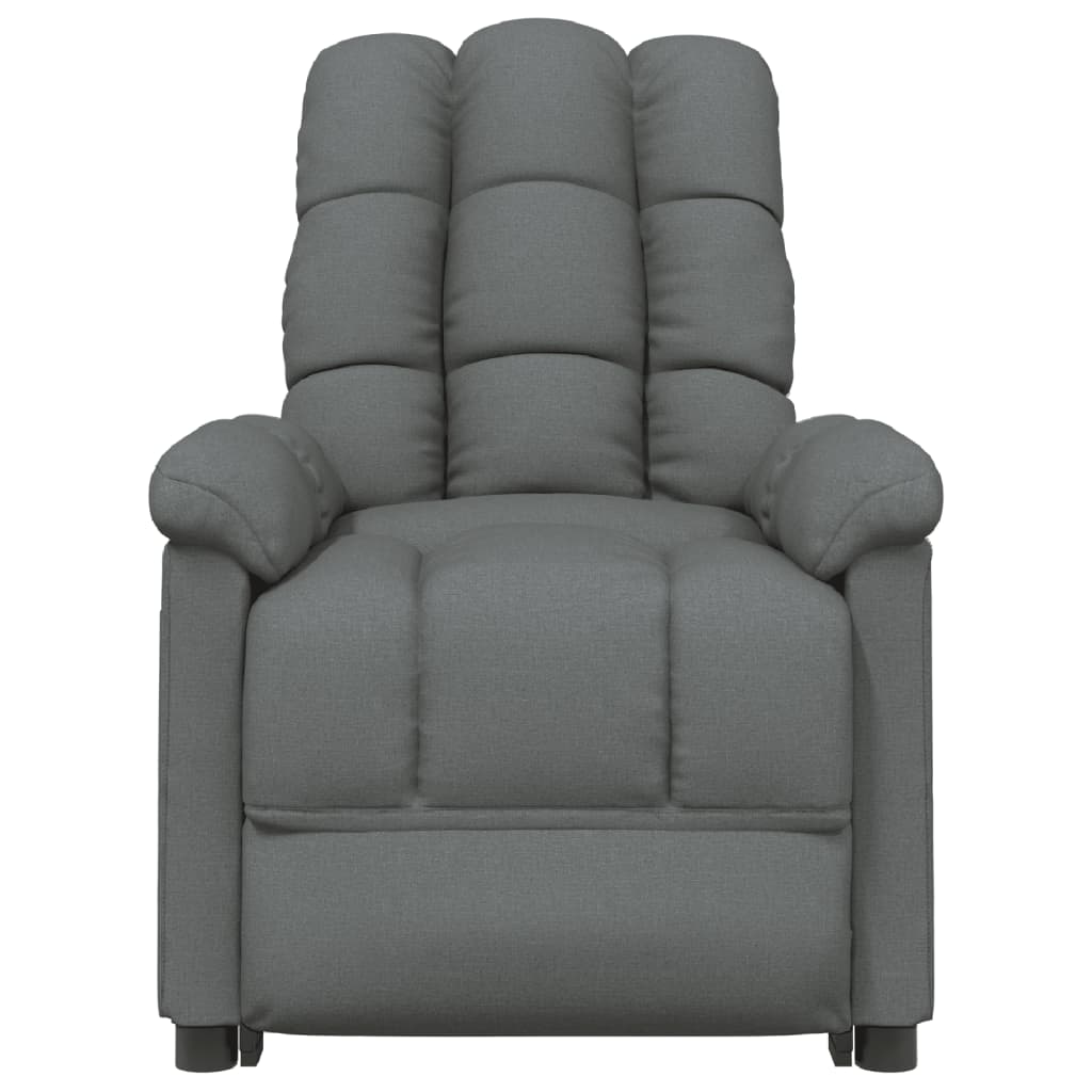 Fauteuil de massage Gris foncé Tissu Fauteuils électriques vidaXL   