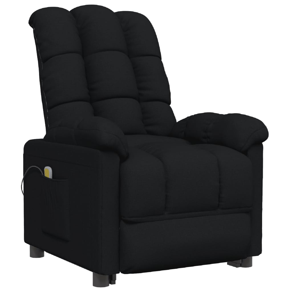 Fauteuil de massage Noir Tissu Fauteuils électriques vidaXL   