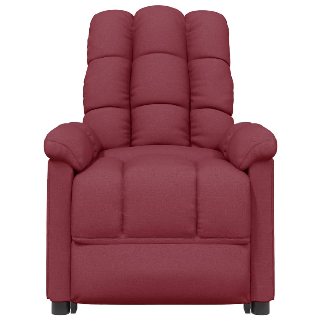 Fauteuil de massage Rouge bordeaux Tissu Fauteuils électriques vidaXL