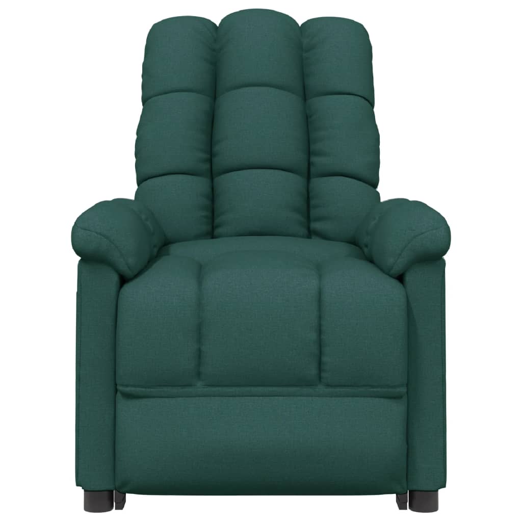 Fauteuil de massage Vert foncé Tissu Fauteuils électriques vidaXL