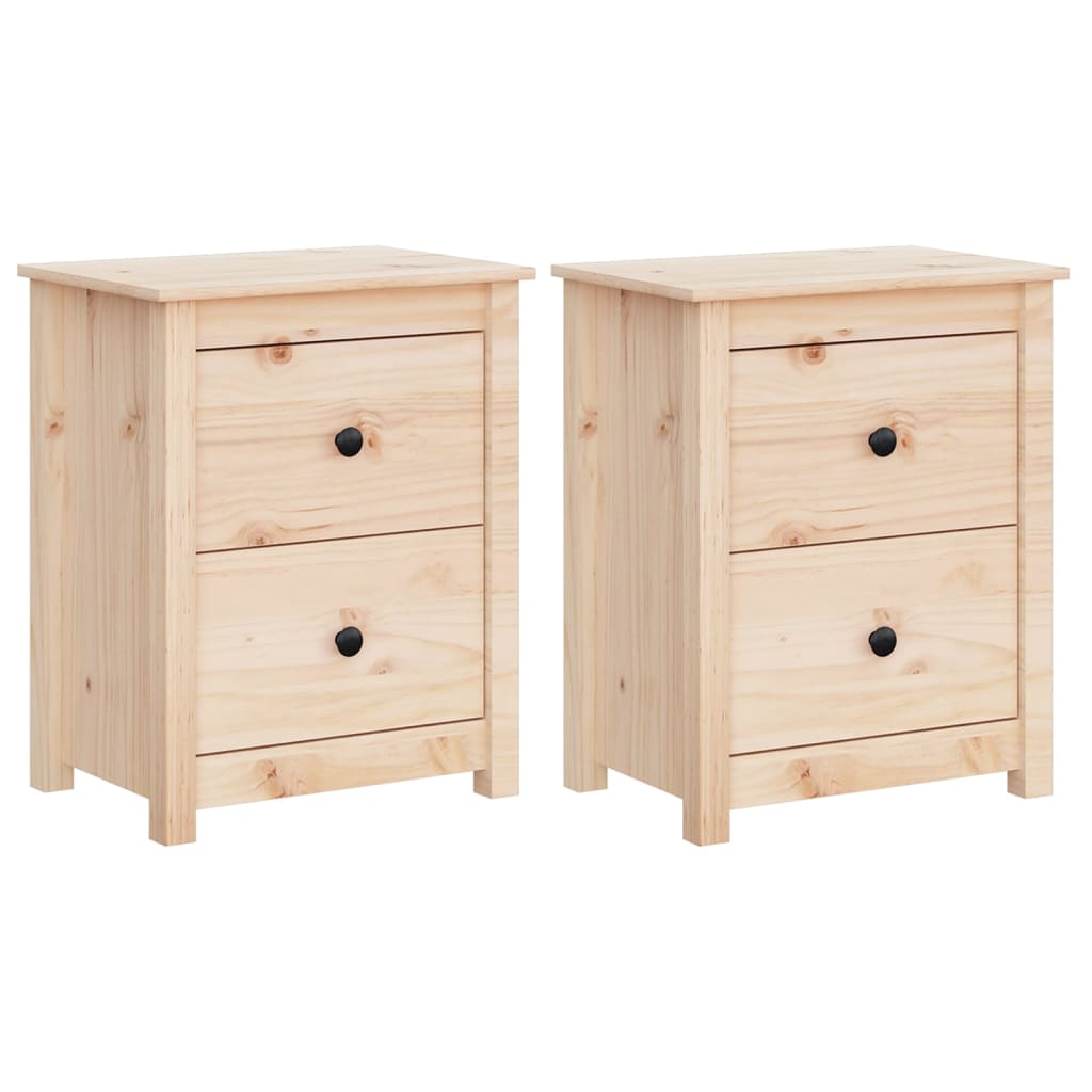 Tables de chevet 2 pcs 50x35x61,5 cm Bois de pin massif Tables de chevet vidaXL   