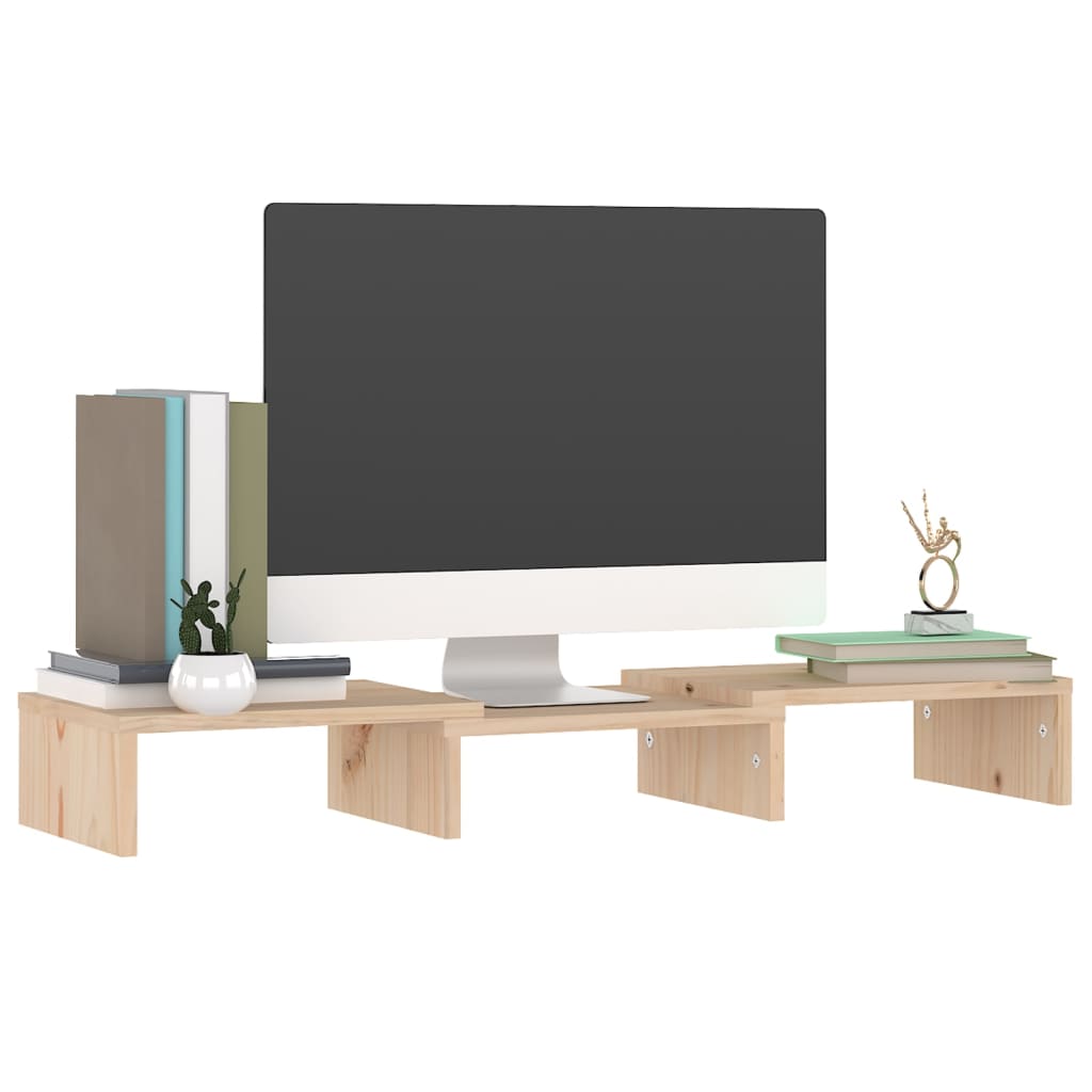 Support pour moniteur 60x24x10,5 cm Bois de pin solide Meubles TV vidaXL   